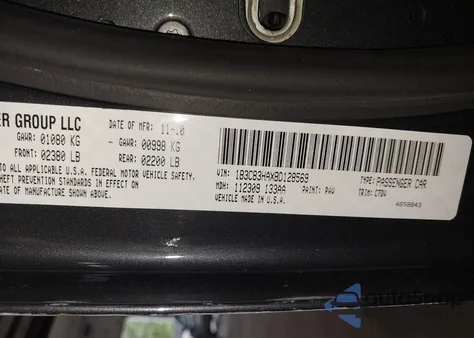 2011 Dodge Caliber Mainstreet z USA, uszkodzony, nr VIN 1B3CB3HAXBD128569